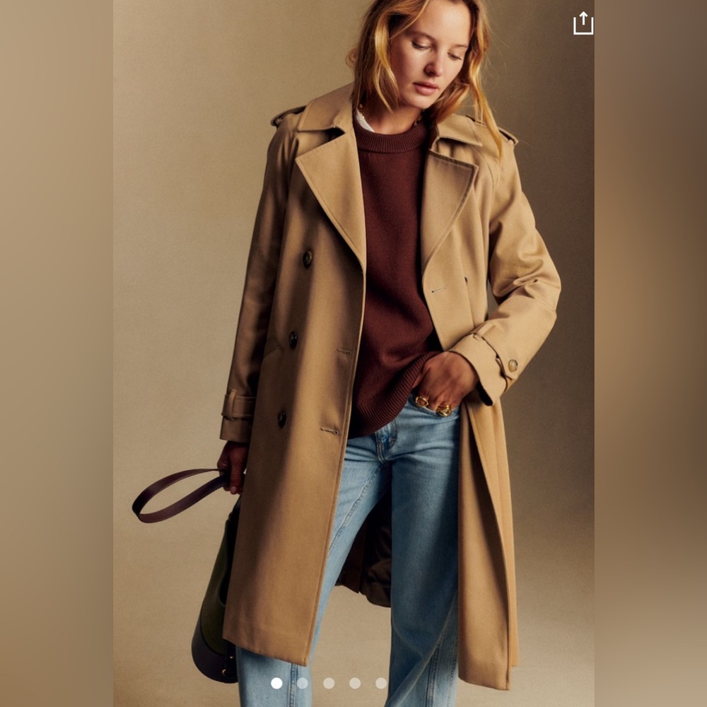Sezane Tan Trench Coat for Women